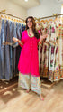 Long Pink Kurta With Printed Pant